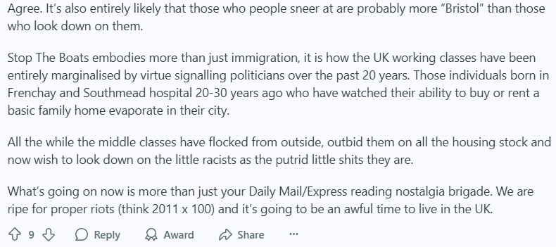 Bristol Anti Migrant Protest